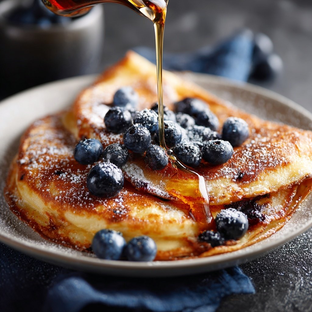 Pfannkuchen mit Heidelbeeren