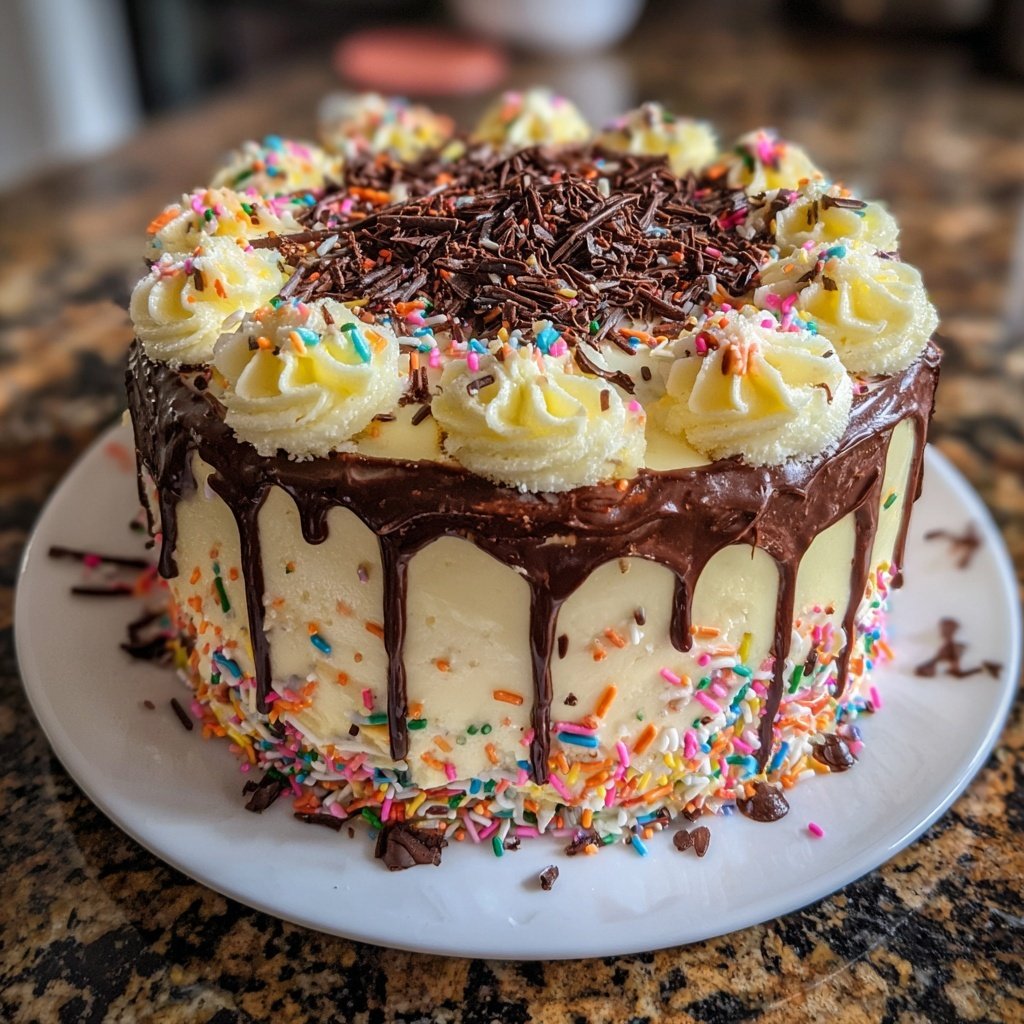 Geburtstagskuchen mit Buttercreme