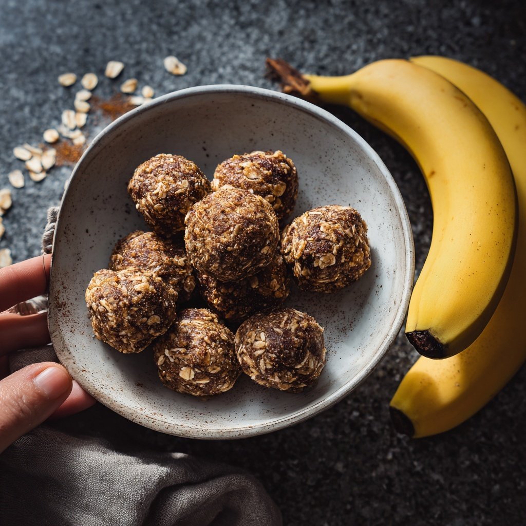 Zuckerfreie Snacks mit Hafer und Banane