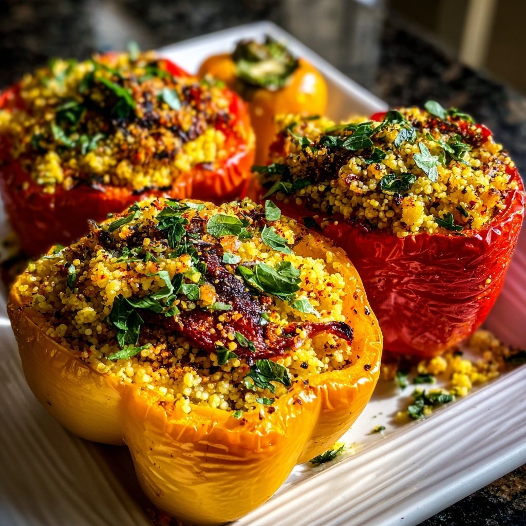 Gefüllte Paprika mit Couscous