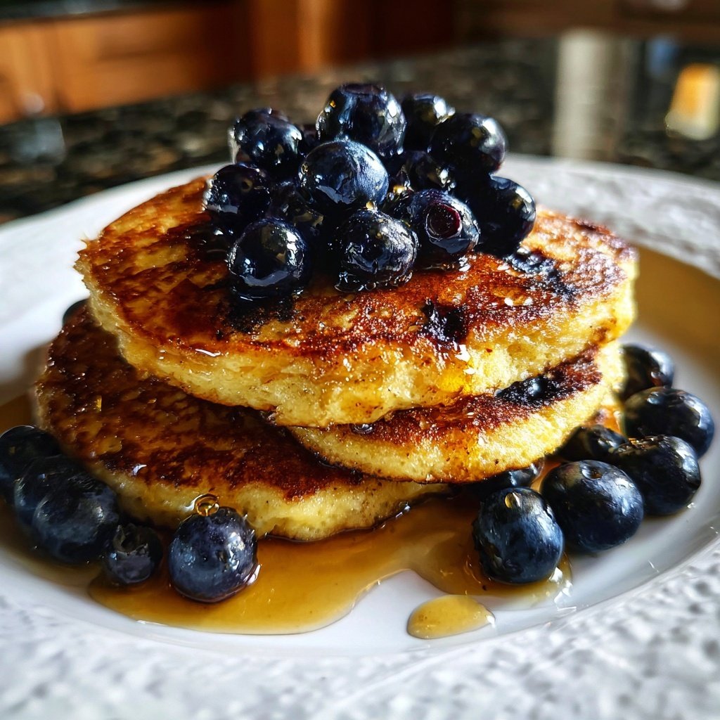 Pfannkuchen mit Heidelbeeren