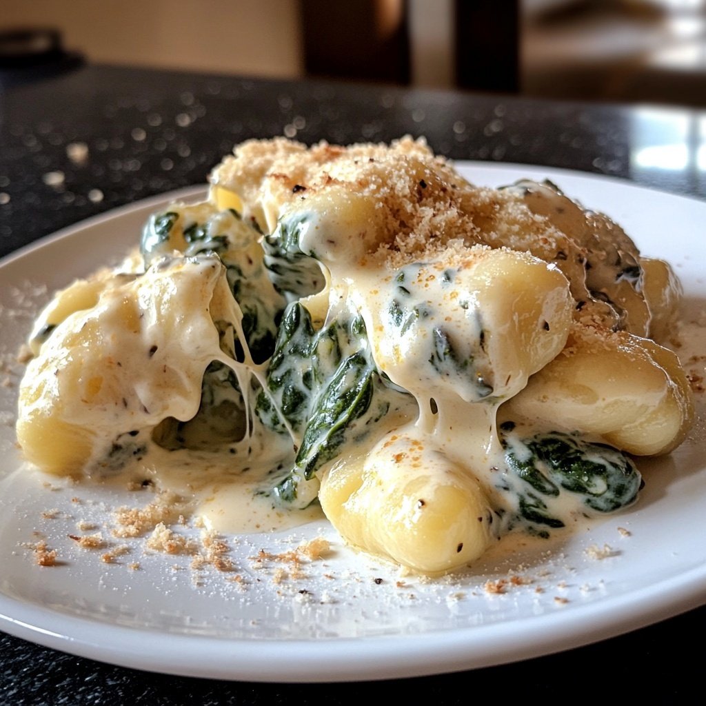 Gnocchi mit Spinat-Sahne-Sauce