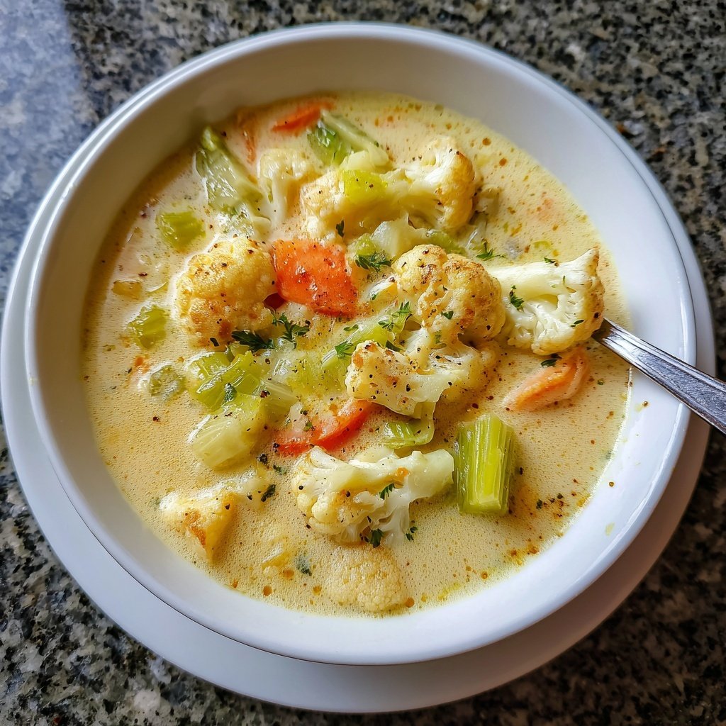 Blumenkohlsuppe mit Sellerie